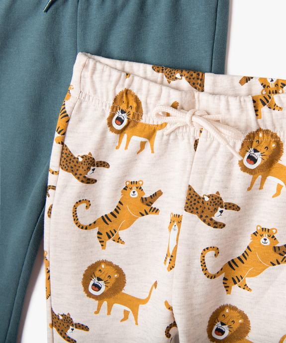 Pantalon de jogging en molleton doux (lot de 2) vue2 - GEMO(BEBE DEBT) - GEMO