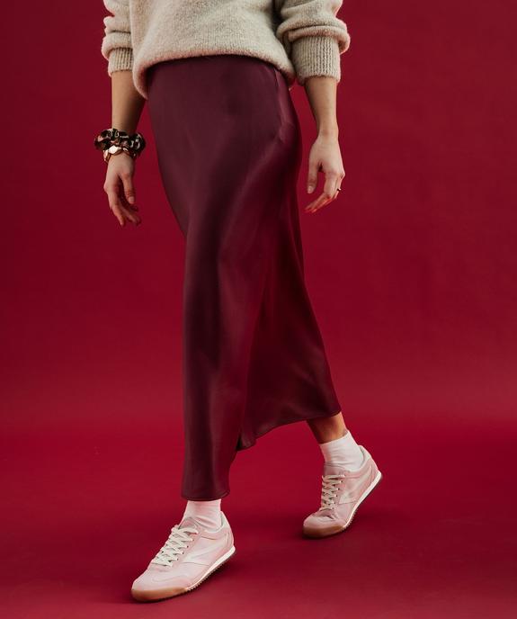 Jupe longue en matière satinée femme vue3 - GEMO(FEMME PAP) - GEMO