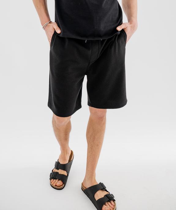 Bermuda en maille French Terry avec taille ajustable homme vue1 - GEMO 4G HOMME - GEMO