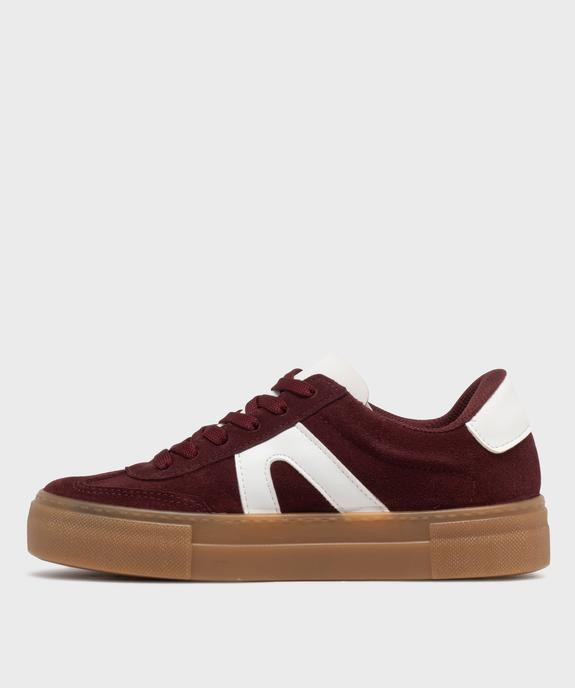 Baskets dessus cuir avec patchs léopard femme - Camps United vue3 - CAMPS - GEMO