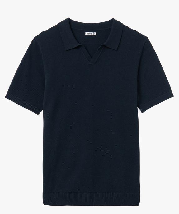 Polo homme à manches courtes en maille piquée vue4 - GEMO (HOMME) - GEMO