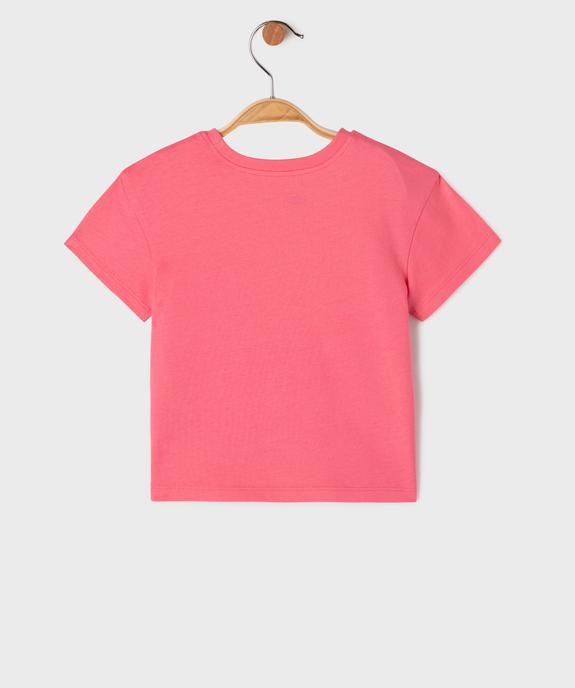 Tee-shirt manches courtes à motifs girly bébé fille vue3 - GEMO(BEBE DEBT) - GEMO