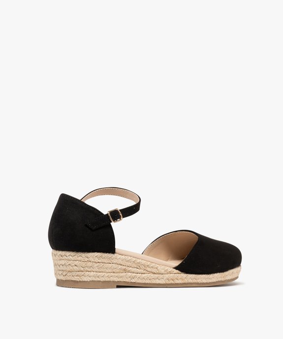 Chaussures en suédine à talon compensé en corde femme vue4 - VALENTINA BALDA - GEMO