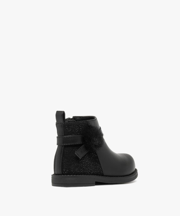 Boots bébé fille à zip avec pompon fantaisie et à paillettes vue5 - LOVELY WINGS - GEMO