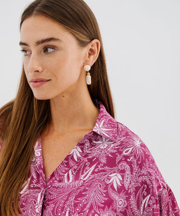 Chemise fluide à motifs femme vue2 - GEMO(FEMME PAP) - GEMO