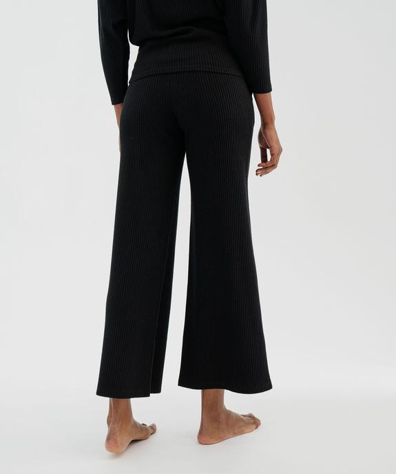 Bas de pyjama large en maille côtelée extra douce femme vue8 - GEMO 4G FEMME - GEMO
