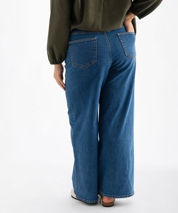 Jean wide leg en coton stretch femme grande taille vue4 - GEMO (G TAILLE) - GEMO