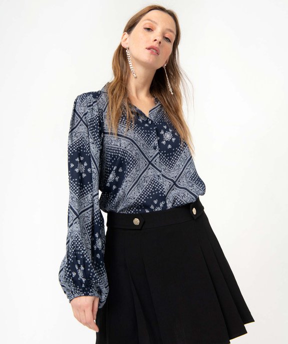 Chemise femme imprimée à manches extra larges vue2 - GEMO(FEMME PAP) - GEMO