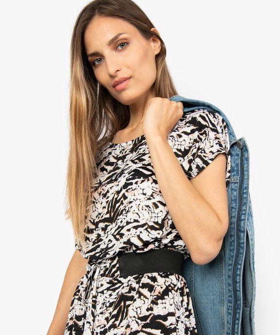 Robe femme loose à taille élastiquée vue2 - GEMO(FEMME PAP) - GEMO