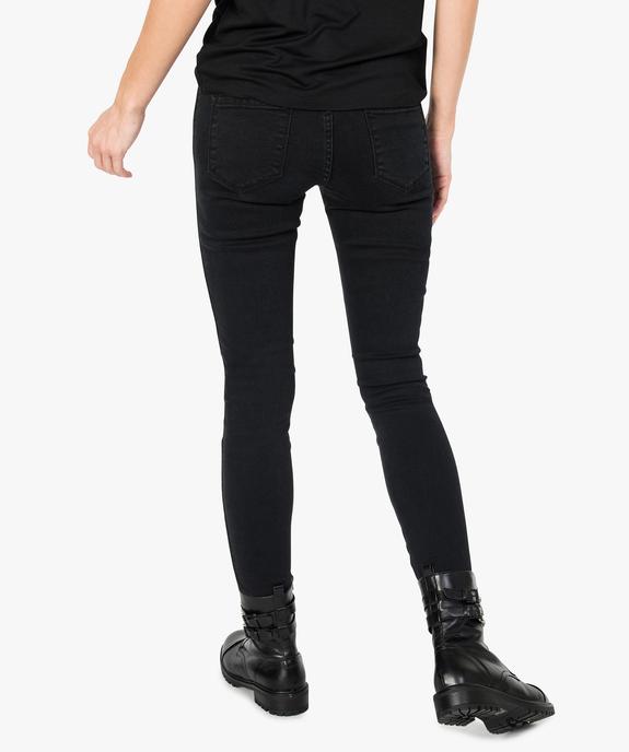 Jean skinny femme avec bandes latérales en velours vue3 - FOLLOW ME - GEMO