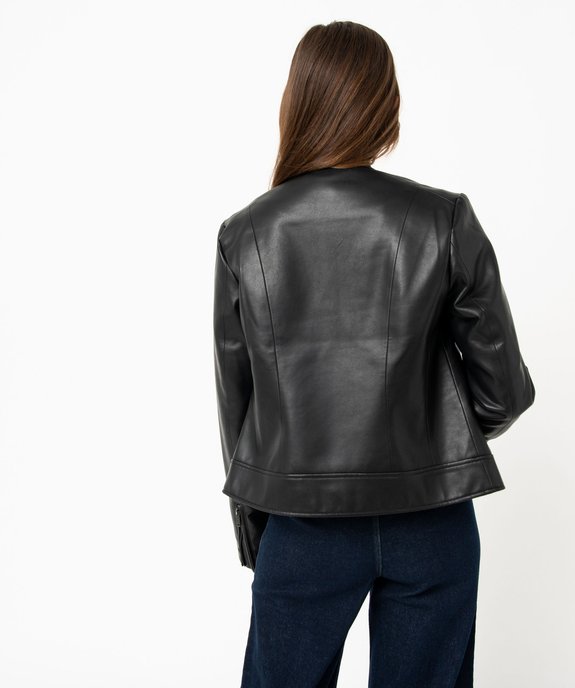 Blouson esprit biker avec zips femme vue4 - GEMO(FEMME PAP) - GEMO