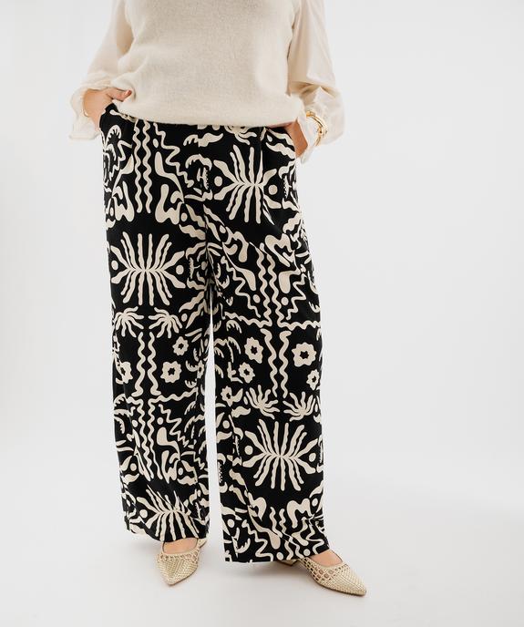 Pantalon ample fluide femme grande taille vue1 - GEMO 4G GT - GEMO