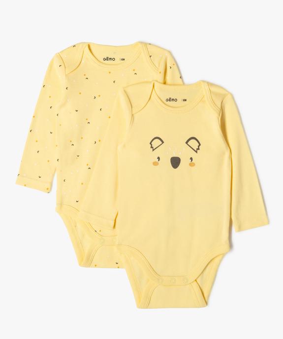 Body manches longues et col US bébé (lot de 2) vue1 - GEMO 4G BEBE - GEMO