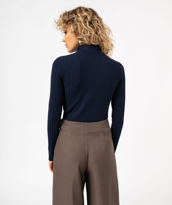 Tee-shirt à manches longues et col montant femme vue3 - GEMO(FEMME PAP) - GEMO