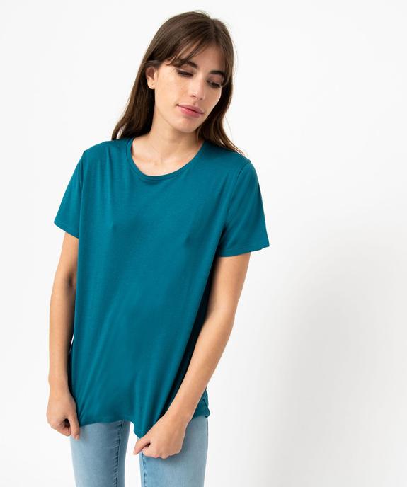 Tee-shirt à manches courtes et col rond femme vue6 - GEMO(FEMME PAP) - GEMO