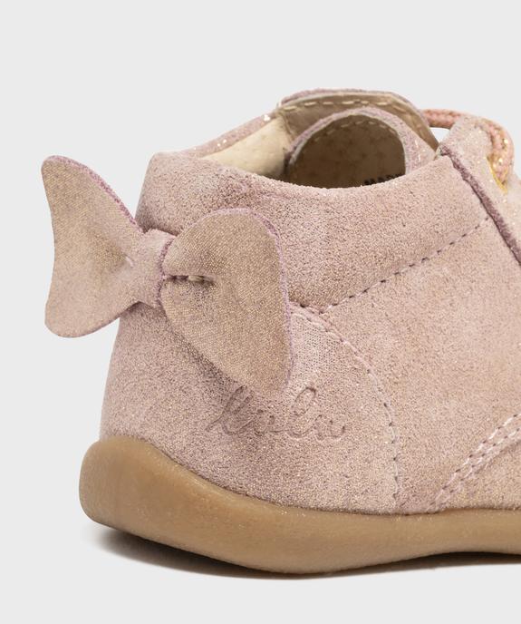 Chaussures premiers pas en cuir pailleté bébé fille - LuluCastagnette vue6 - LULUCASTAGNETTE - GEMO
