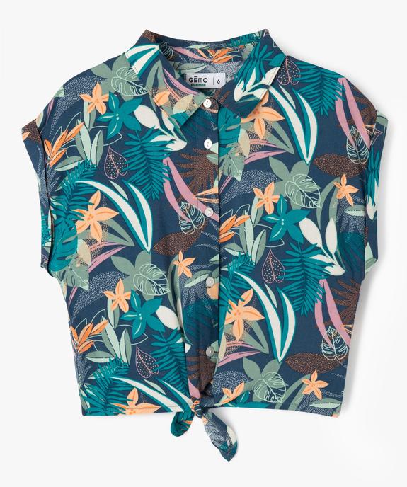 Chemise sans manches loose en viscose imprimée fille vue5 - GEMO 4G FILLE - GEMO