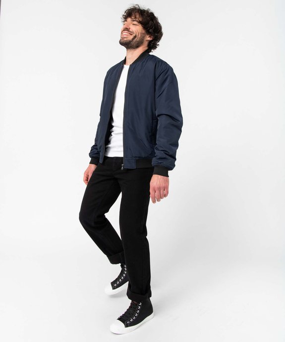 Blouson homme rembourré avec finitions bord-côte vue5 - GEMO 4G HOMME - GEMO