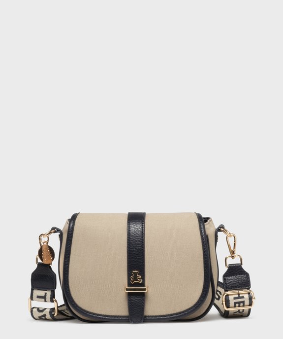 Sac besace en toile avec 2 bandoulière amovibles femme - LuluCastagnette vue1 - LULU CASTAGNETT - GEMO