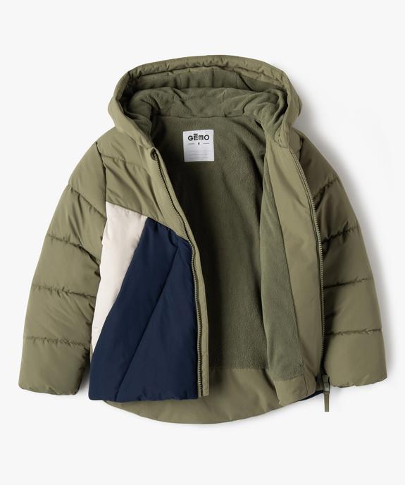 Blouson matelassé à capuche avec doublure polaire garçon vue2 - GEMO 4G GARCON - GEMO