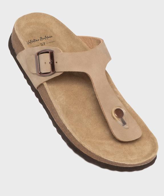 Sandales à entredoigt et semelle intérieure cuir anatomique femme - Valentina Baldano vue5 - VALENTINA BALDA - GEMO