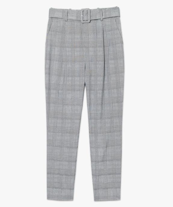 Pantalon femme à motif Prince de Galles taille haute vue4 - GEMO(FEMME PAP) - GEMO