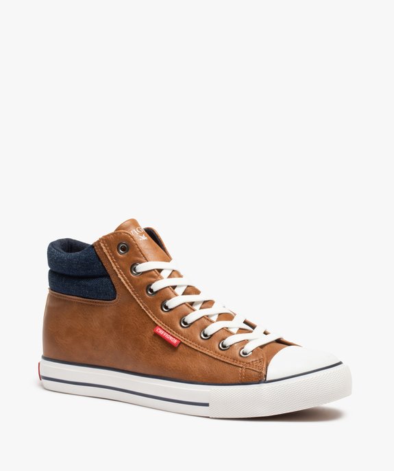 Baskets homme mid-cut unies à bout renforcé - Chevignon vue2 - CHEVIGNON - GEMO