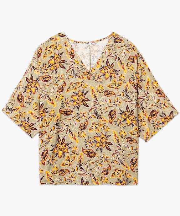 Blouse fleurie à manches chauve-souris femme grande taille vue4 - GEMO (G TAILLE) - GEMO