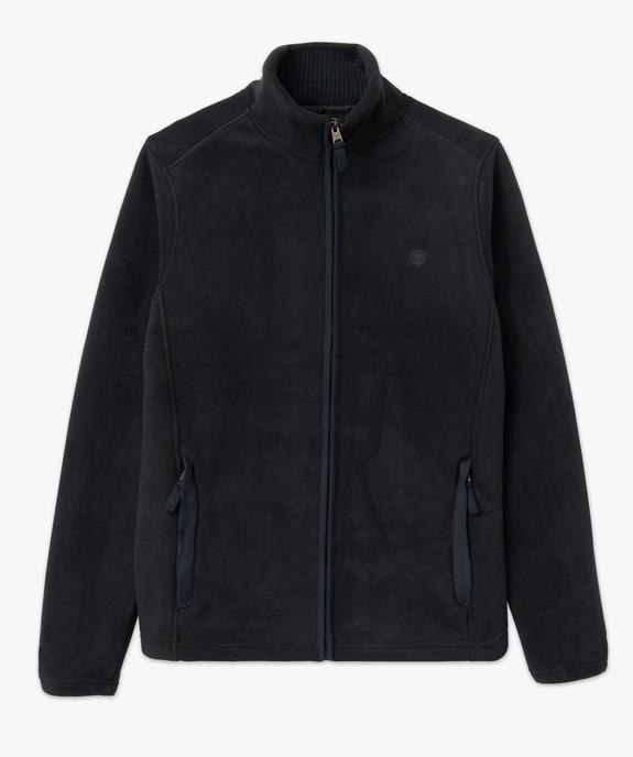 Sweat homme zippé en maille polaire à col doublé vue4 - KENSINGTON - GEMO