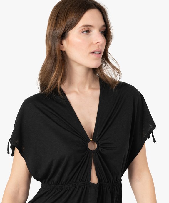 Robe de plage femme à double décolleté en V vue2 - GEMO (PLAGE) - GEMO