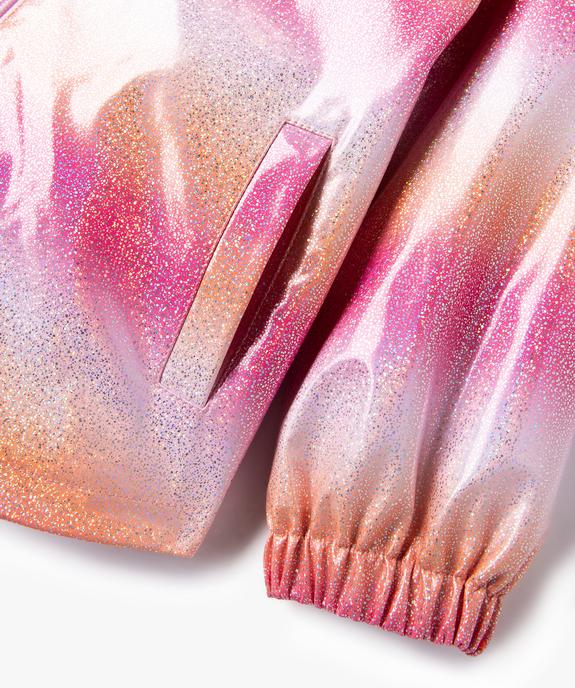 Imperméable à capuche tie-and-dye pailleté fille vue2 - GEMO (ENFANT) - GEMO