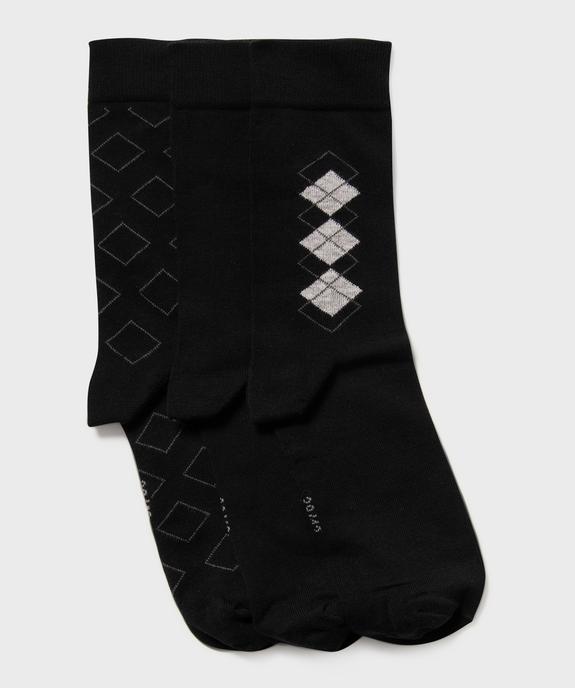 Chaussettes à motifs losanges homme (lot de 3) vue1 - GEMO(HOMWR HOM) - GEMO
