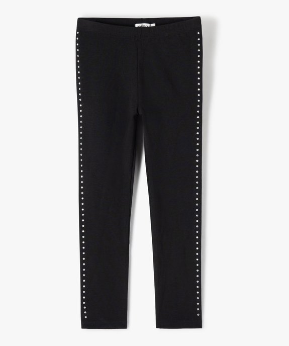 Legging long avec strass argentés fille vue1 - GEMO (ENFANT) - GEMO