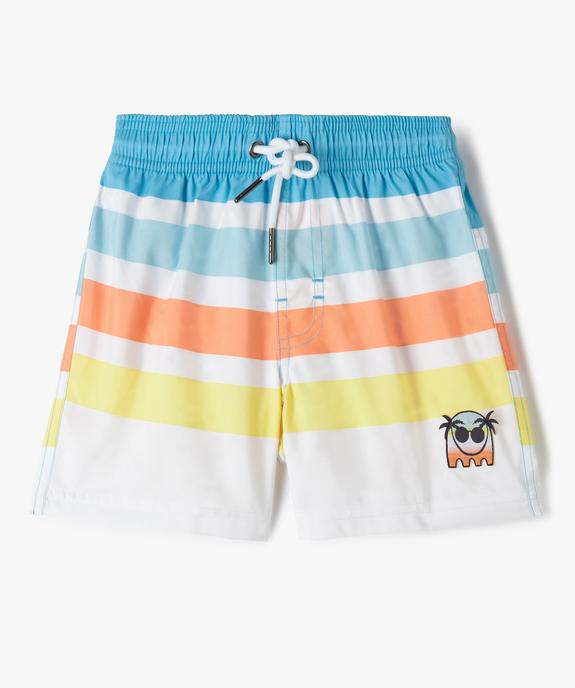 Short de bain garçon rayé vue1 - GEMO (ENFANT) - GEMO