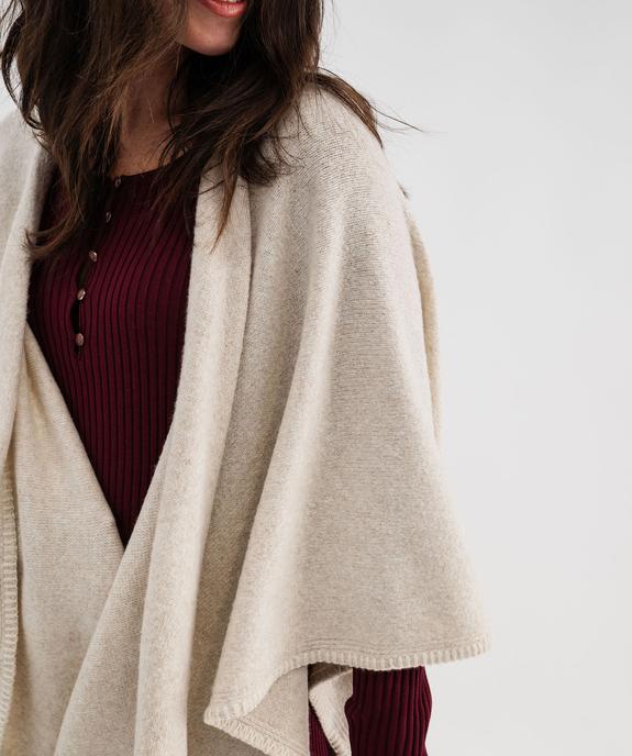 Gilet poncho uni femme vue6 - GEMO (ACCESS) - GEMO