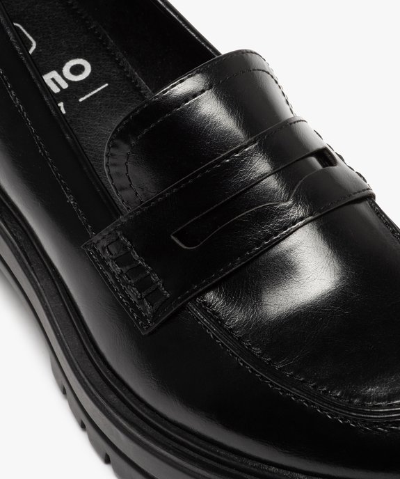 Mocassins femme unis à semelle épaisse et crantée vue6 - GEMO (CASUAL) - GEMO