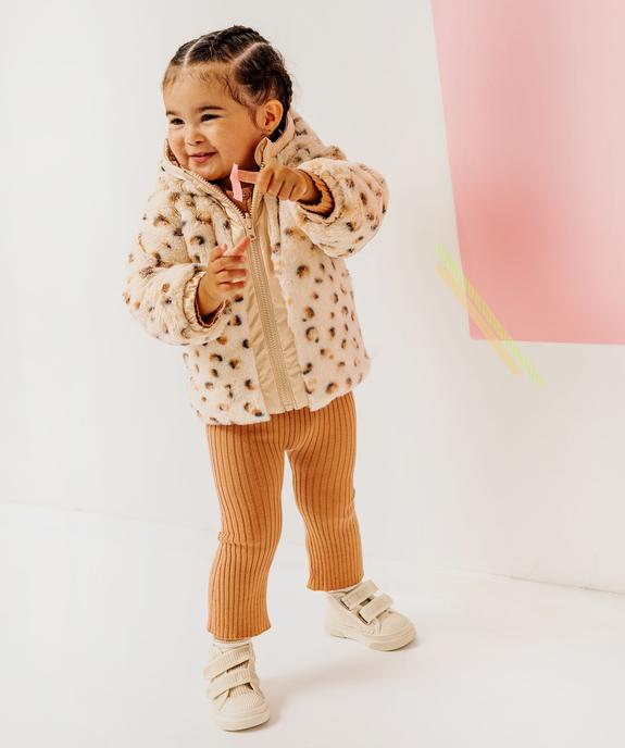 Pantalon en maille côtelée coupe flare bébé fille vue8 - GEMO(BEBE DEBT) - GEMO