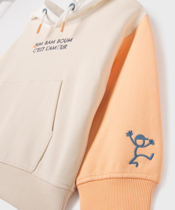 Sweat à capuche en maille bouclette mixte enfant - Gémo x Maëva vue3 - GEMO 4G GARCON - GEMO