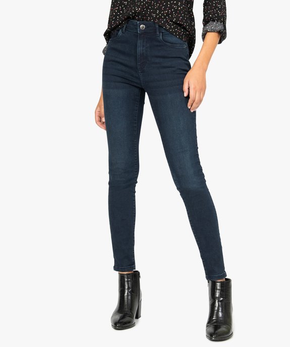 Jean femme skinny taille haute super stretch vue1 - GEMO(FEMME PAP) - GEMO