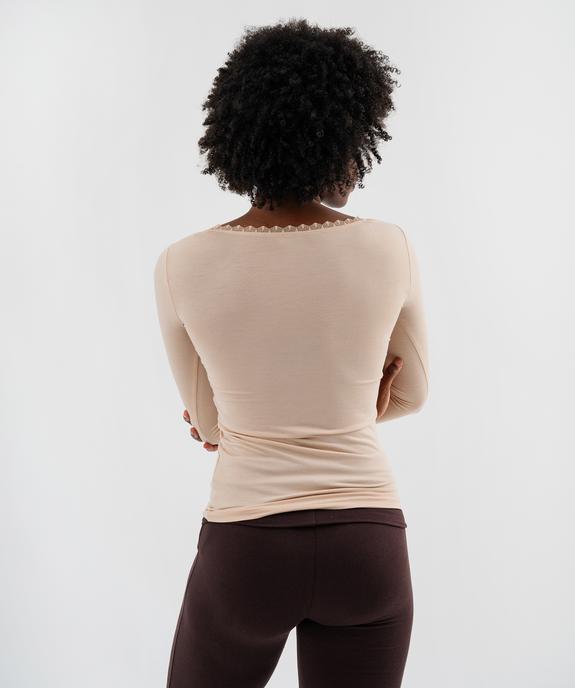 Tee-shirt thermique à manches longues et col rond femme vue8 - GEMO(HOMWR FEM) - GEMO