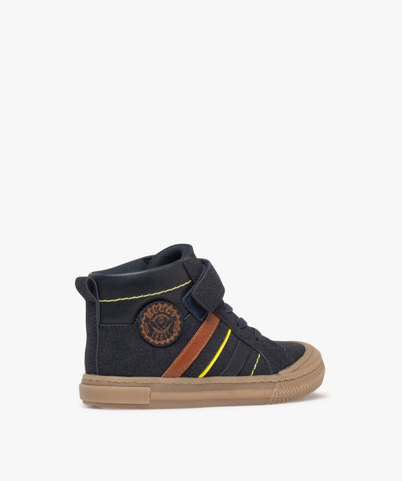 Baskets montantes ludiques à scratch garçon vue4 - BUGGY GEMO FOR GOOD - GEMO