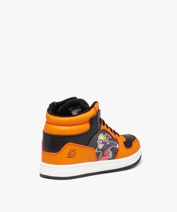 Baskets garçon mid-cut colorées à lacets et zip - Naruto vue4 - NARUTO - GEMO
