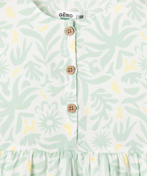 Robe imprimée en viscose bébé fille vue2 - GEMO 4G BEBE - GEMO