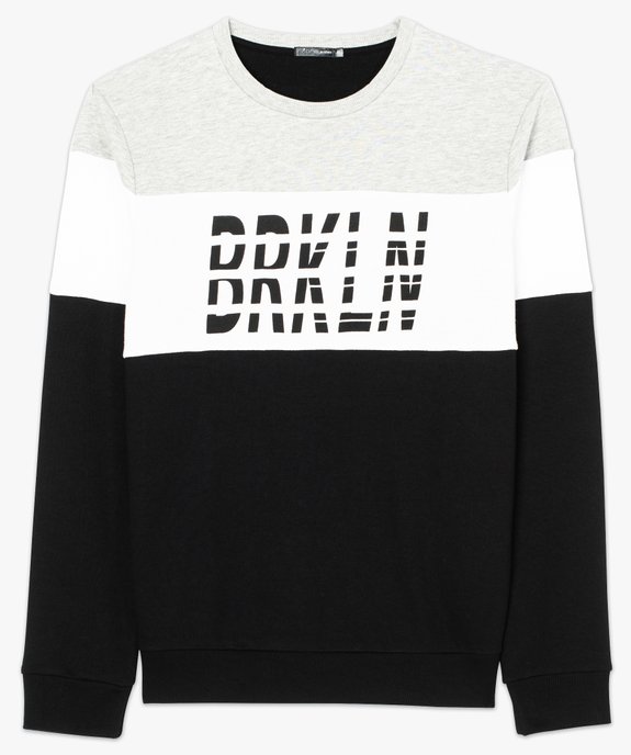 Sweat manches longues tricolore vue4 - GEMO (HOMME) - GEMO