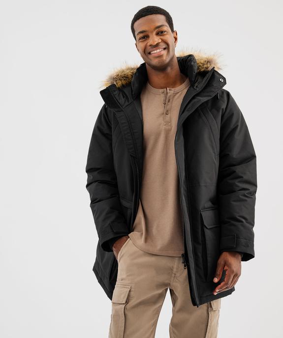 Parka imperméable à capuche avec bord amovible homme vue3 - GEMO 4G HOMME - GEMO