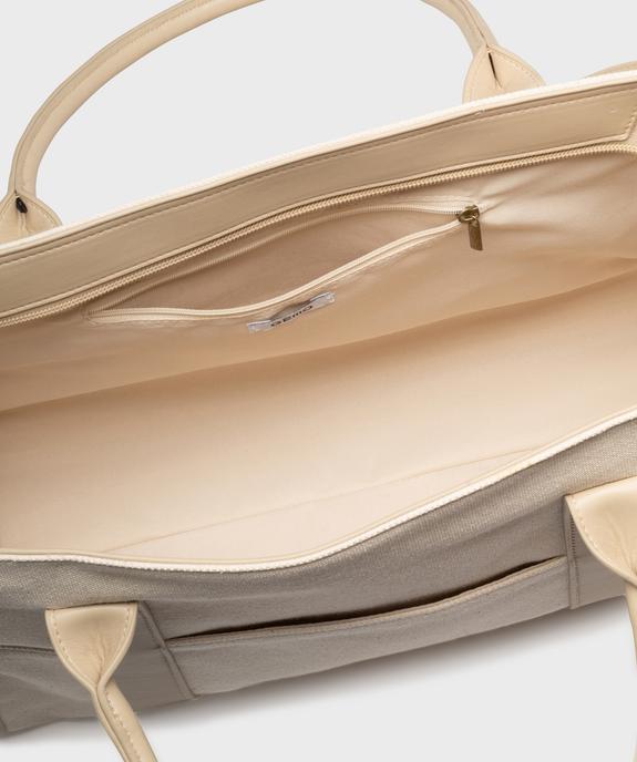 Sac cabas en toile femme vue3 - GEMO (ACCESS) - GEMO