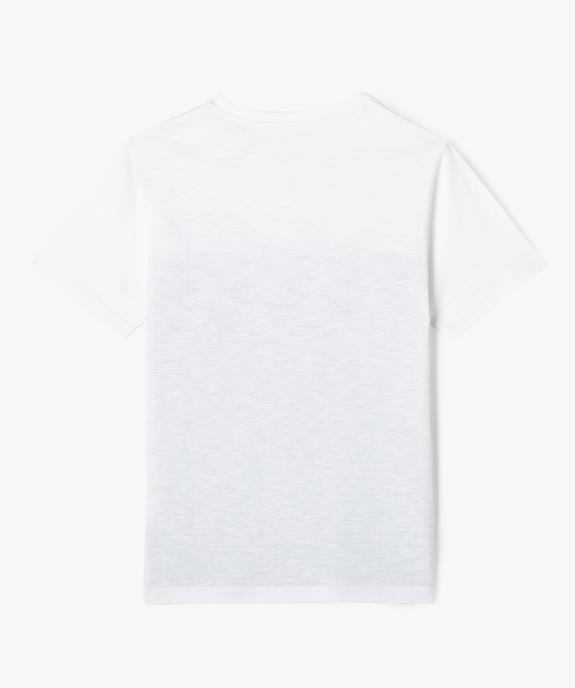 Tee-shirt manches courtes tricolore avec poche poitrine garçon vue3 - GEMO 4G GARCON - GEMO