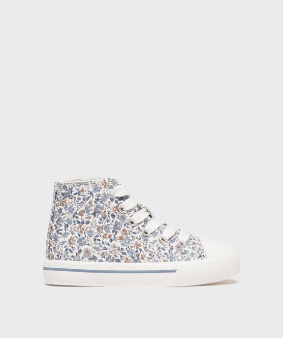 Tennis en toile montante fleurie fille vue1 - LOVELY WINGS - GEMO