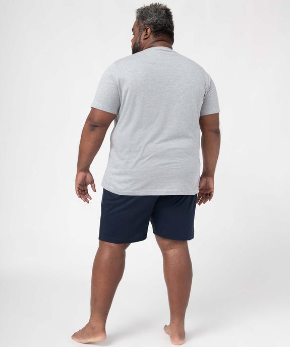 Pyjama homme grande taille à manches courtes et short vue3 - GEMO(HOMWR HOM) - GEMO