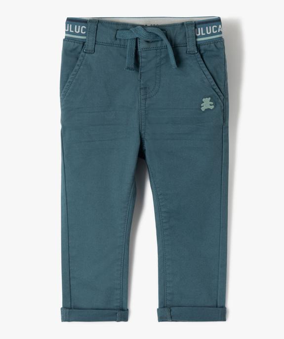 Pantalon slim en coton stretch bébé garçon - LuluCastagnette vue1 - LULUCASTAGNETTE - GEMO